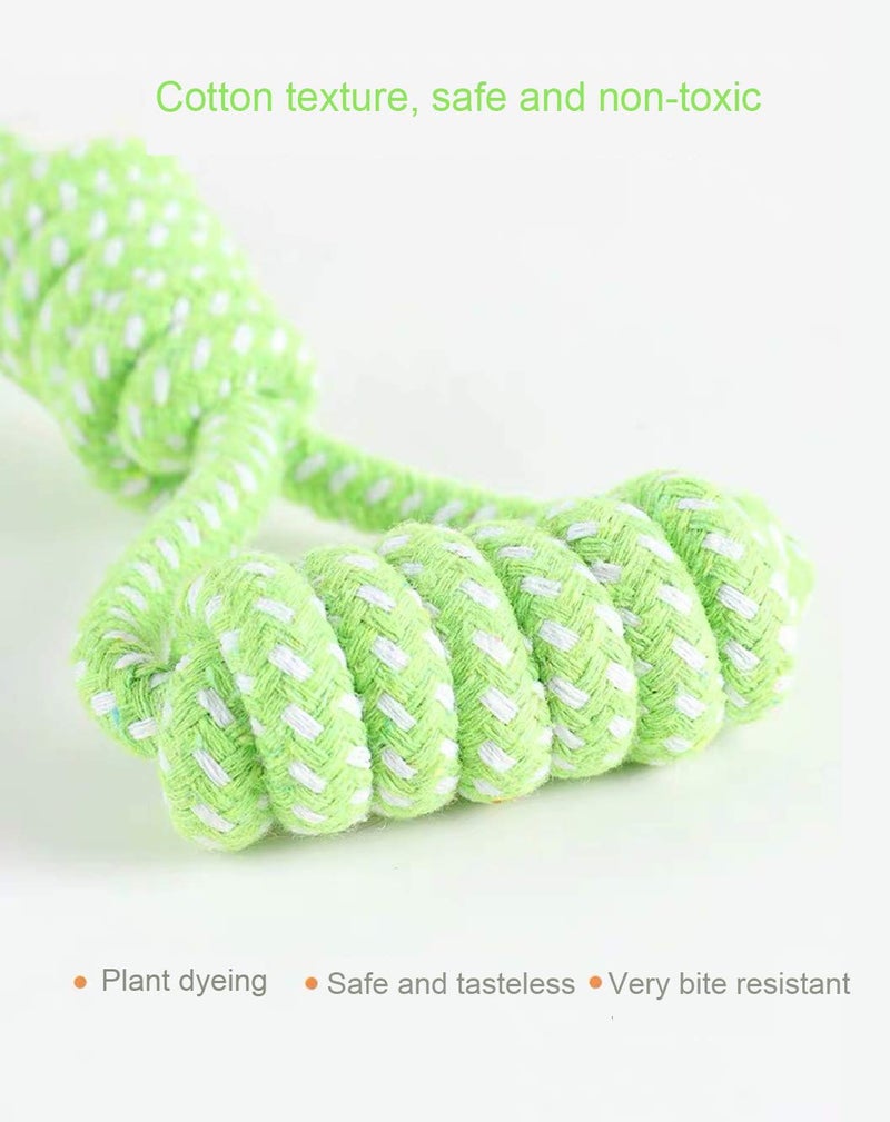 Sunglow Dog Toy Interactive Chewing Rope Ball Toys Natural Cotton Washable Durable Tug of War for Small Medium Dogs Puppies Training Playing Teeth Cleaning (Drop Ball) - Image 3